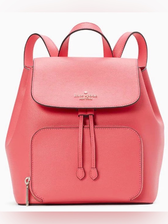 Kate Spade Kristi Medium Flap Leather Backpack in Bright Pink Peppe KA695 main image 5